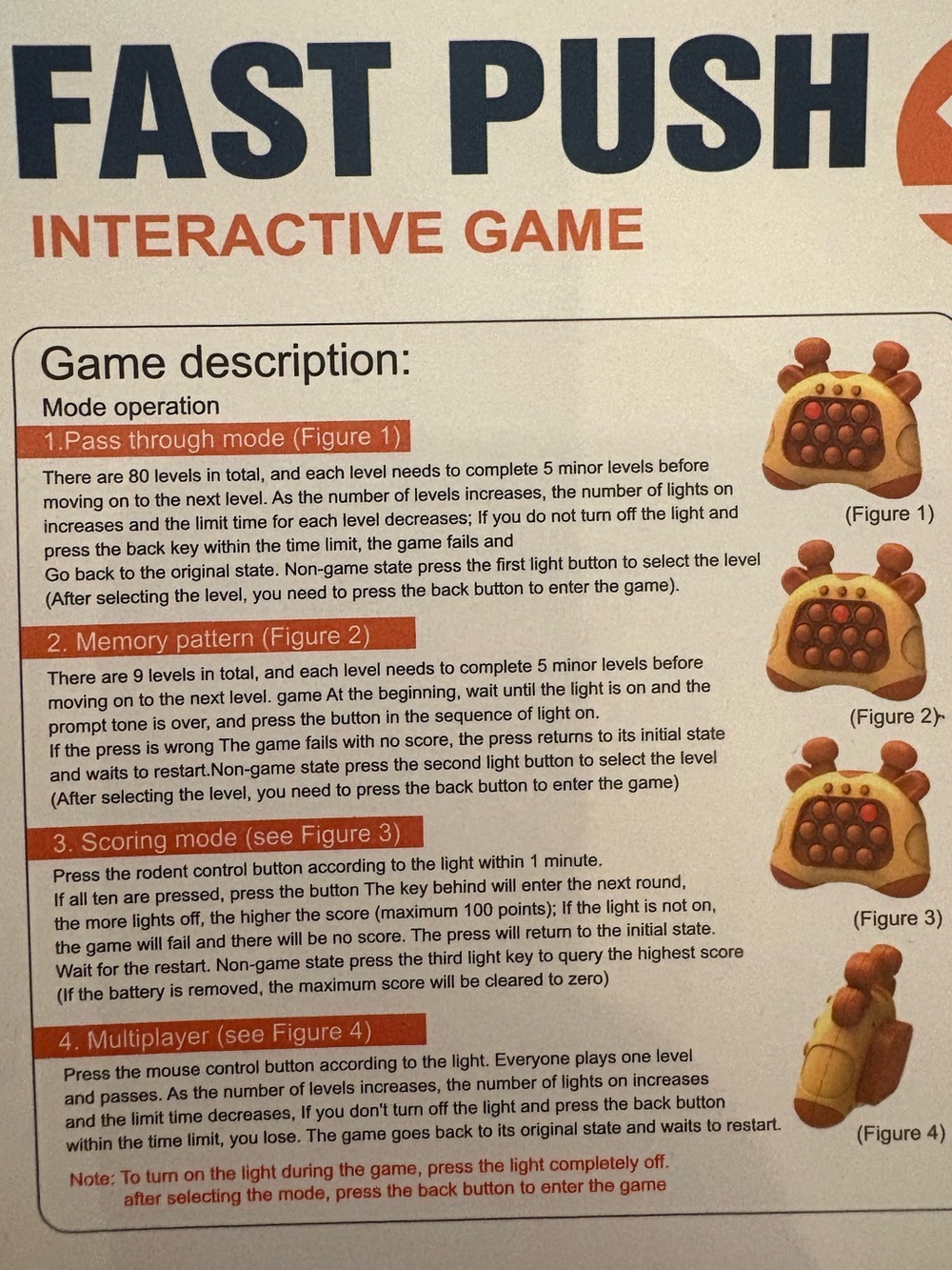 Viral “Fast Push” Interactive Games Kids’ Toy by Good Partner - NIB - Picture 3 of 3